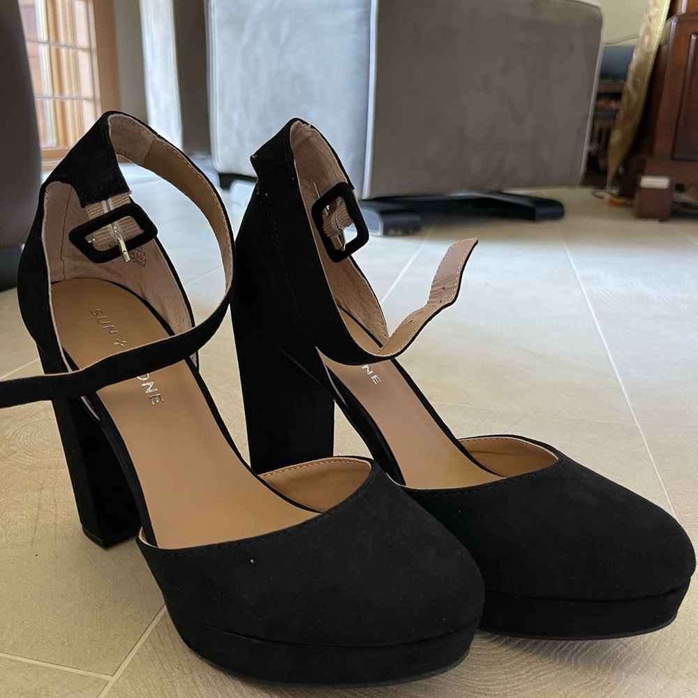 Sun+Stone block heels